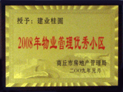 2009年1月6日，商丘桂園榮獲"商丘市物業(yè)管理優(yōu)秀小區(qū)"稱號。
