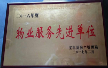 2017年2月，寶豐森林半島被寶豐縣房產管理局評為“二O一六年度物業服務先進單位”。